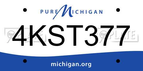 4KST377 Michigan License Plate