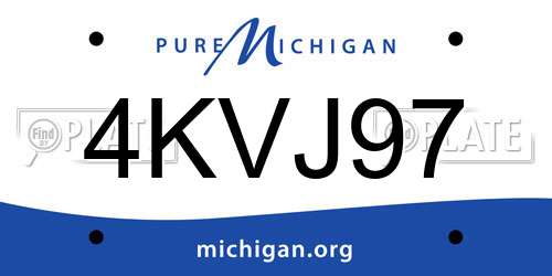 4KVJ97 Michigan License Plate
