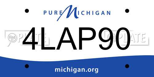 4LAP90 Michigan License Plate