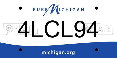 4LCL94 Michigan License Plate