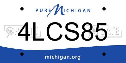 4LCS85 Michigan License Plate