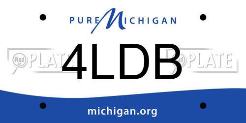 4LDB Michigan License Plate