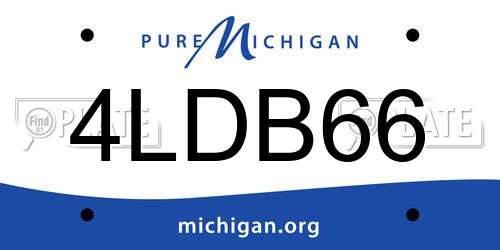 4LDB66 Michigan License Plate
