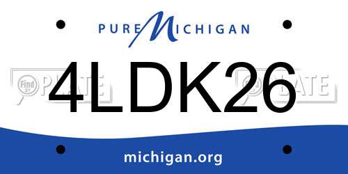4LDK26 Michigan License Plate