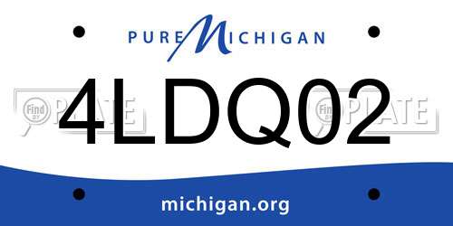 4LDQ02 Michigan License Plate