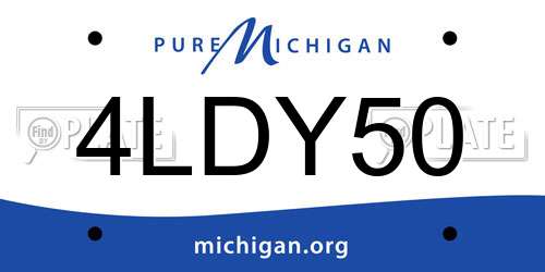 4LDY50 Michigan License Plate
