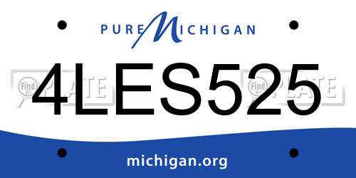 4LES525 Michigan License Plate
