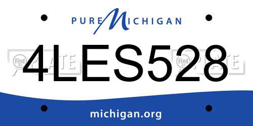 4LES528 Michigan License Plate