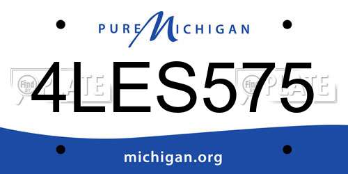 4LES575 Michigan License Plate