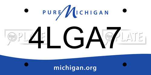 4LGA7 Michigan License Plate