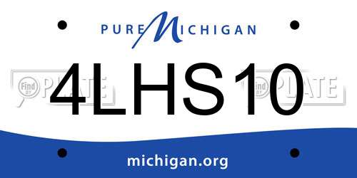 4LHS10 Michigan License Plate