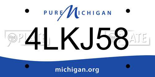4LKJ58 Michigan License Plate