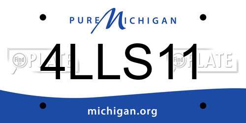 4LLS11 Michigan License Plate