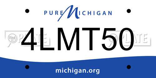 4LMT50 Michigan License Plate