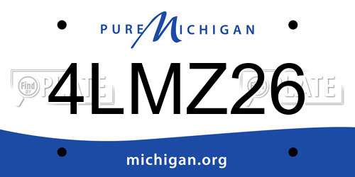 4LMZ26 Michigan License Plate