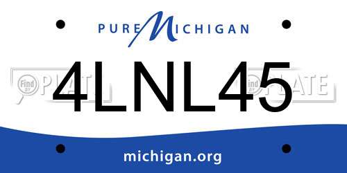 4LNL45 Michigan License Plate