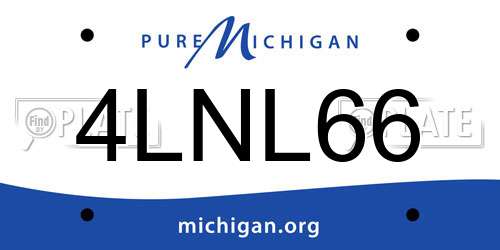 4LNL66 Michigan License Plate