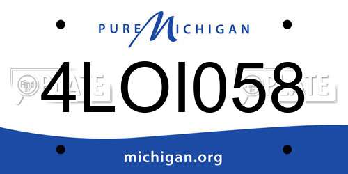 4LOI058 Michigan License Plate