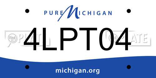 4LPT04 Michigan License Plate
