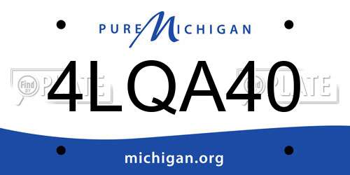 4LQA40 Michigan License Plate