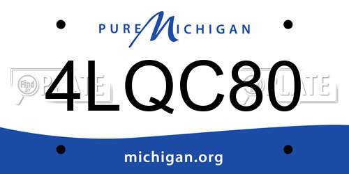 4LQC80 Michigan License Plate