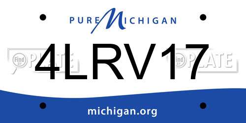 4LRV17 Michigan License Plate