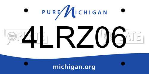 4LRZ06 Michigan License Plate
