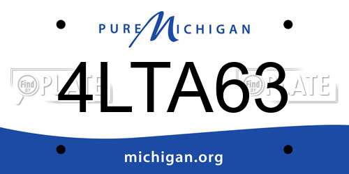 4LTA63 Michigan License Plate
