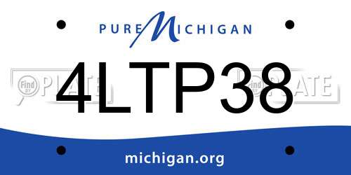 4LTP38 Michigan License Plate