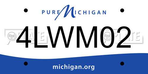 4LWM02 Michigan License Plate