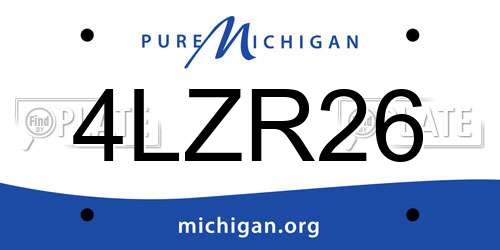 4LZR26 Michigan License Plate