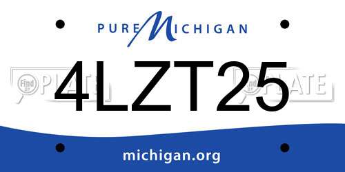 4LZT25 Michigan License Plate