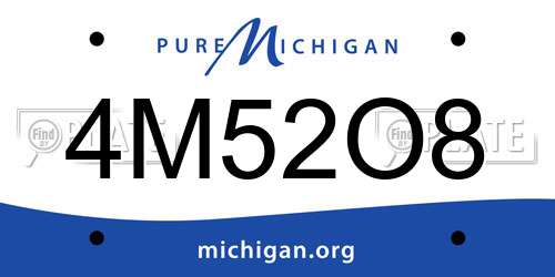 4M52O8 Michigan License Plate