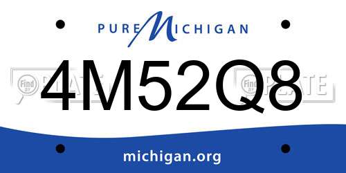 4M52Q8 Michigan License Plate