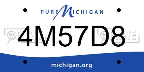 4M57D8 Michigan License Plate