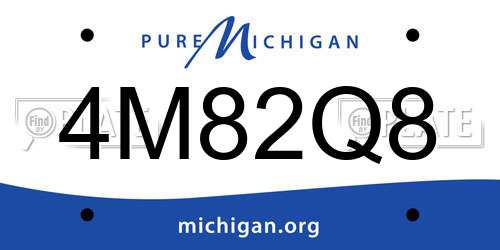 4M82Q8 Michigan License Plate