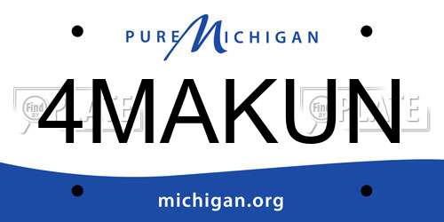 4MAKUN Michigan License Plate