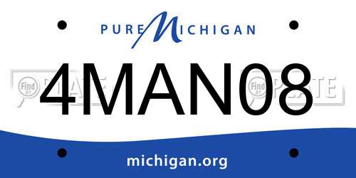 4MAN08 Michigan License Plate