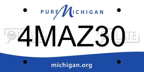 4MAZ30 Michigan License Plate