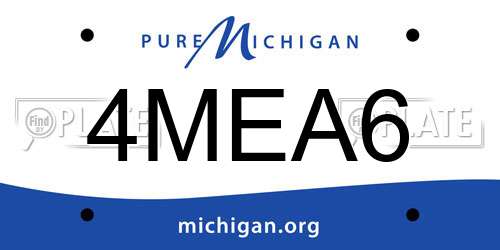 4MEA6 Michigan License Plate