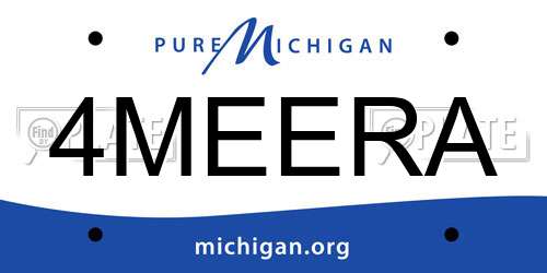 4MEERA Michigan License Plate