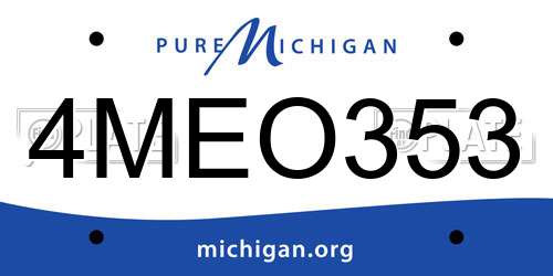 4MEO353 Michigan License Plate