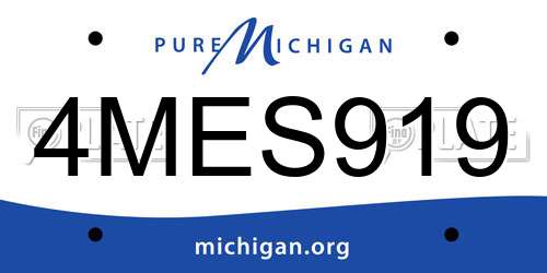 4MES919 Michigan License Plate