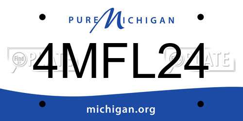 4MFL24 Michigan License Plate