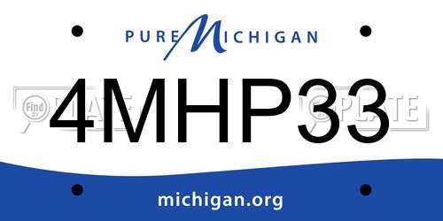 4MHP33 Michigan License Plate