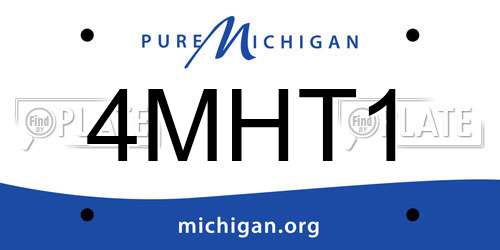 4MHT1 Michigan License Plate