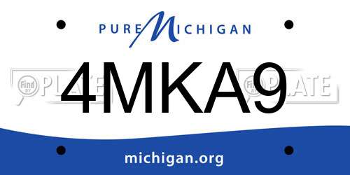4MKA9 Michigan License Plate
