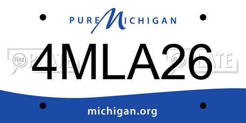4MLA26 Michigan License Plate