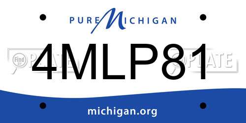 4MLP81 Michigan License Plate