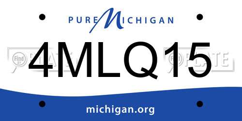 4MLQ15 Michigan License Plate